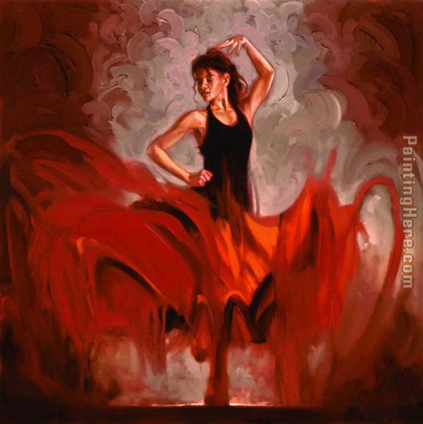 Crescendo I painting - Flamenco Dancer Crescendo I art painting